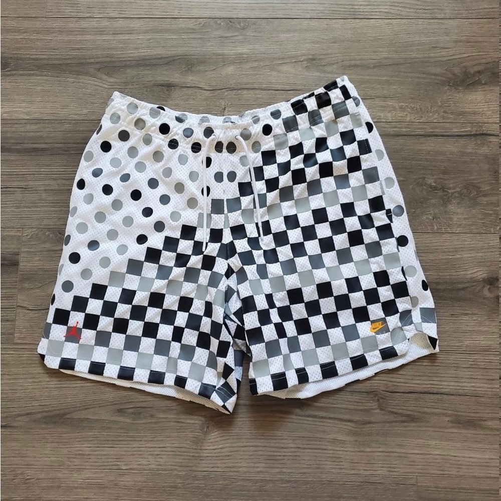 Jordan Black and White Checkered Athletic Shorts